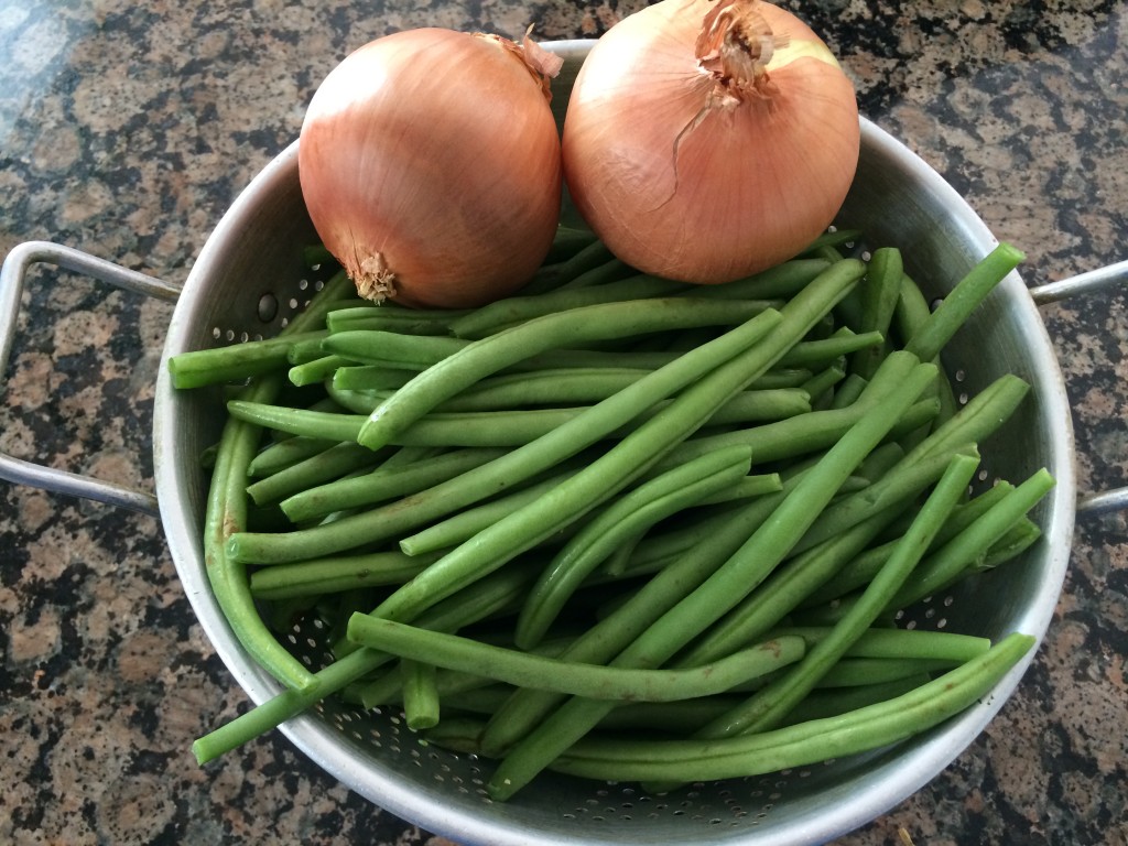 Green Beans and onion