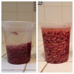 3 Soaking beans before and after