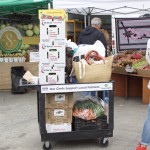 Cart of produce from farmer’s market for local SF restaurant | BeatsEats.com