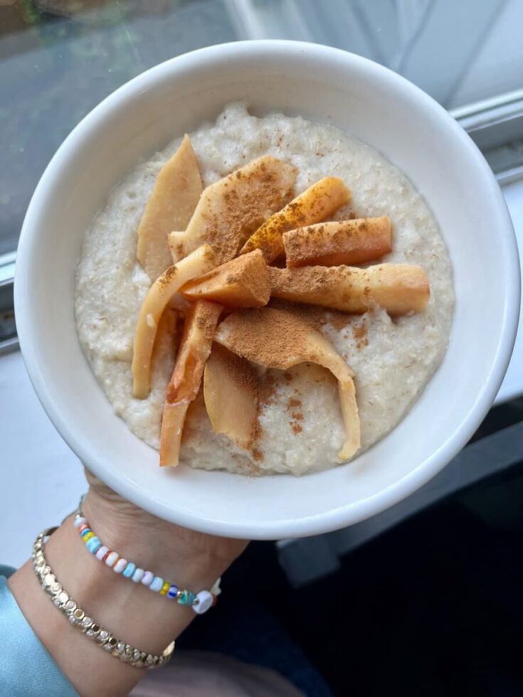 Poached quince on Haleem Halim porridge | BeatsEats.com