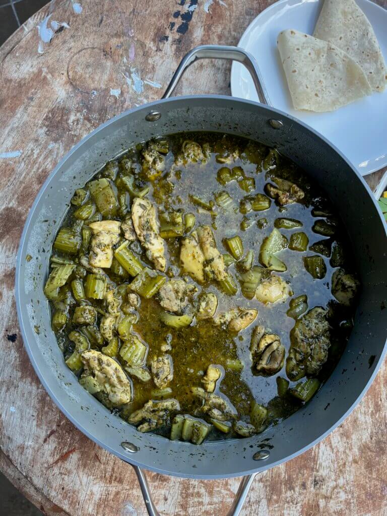 Try this fresh and flavorful Khoresht Karafs with Chicken — a lighter, herb-packed Persian stew made with celery, mint, parsley, and lime. Includes video!